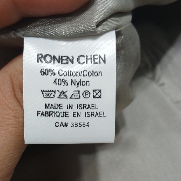 Ronen Chen Tan Midi A-Line Iris Skirt Pleated Work Sz 4 New With Tags - Picture 9 of 14